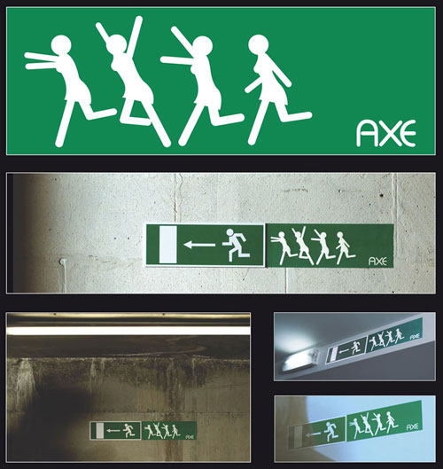 Axe Emergency Exit Sign