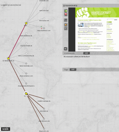 Walk2Web: Graphischer Verfolgungswahn