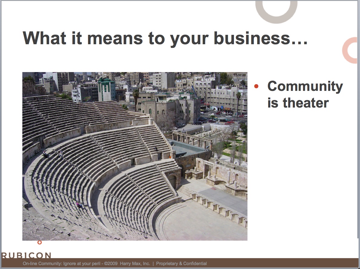 Harry Max von Rubicon Consulting - Community is Theater