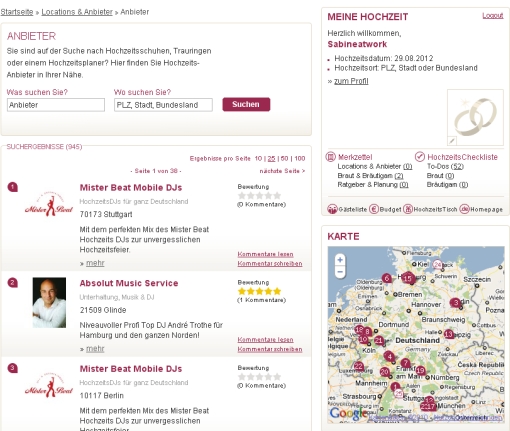 HochzeitsplazaAnbietersuche HochzeitsplazaAnbietersuche