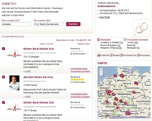 HochzeitsplazaAnbietersuche HochzeitsplazaAnbietersuche