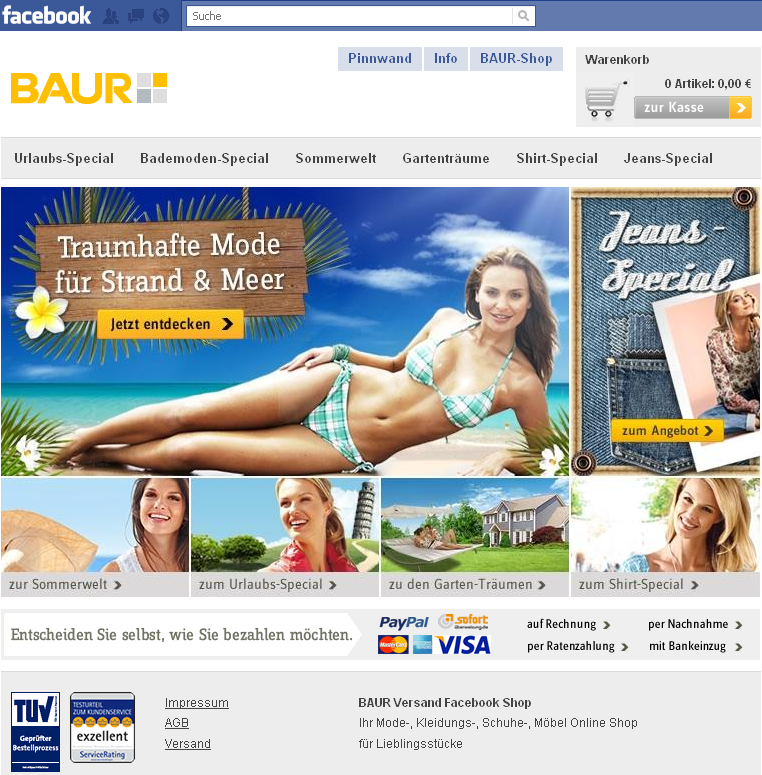 BAUR Facebook Shop