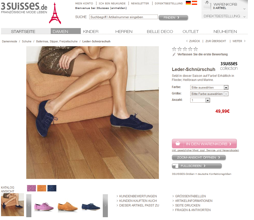 3Suisses Online Shop Screenshot