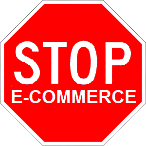 Stop E-Commerce Sign