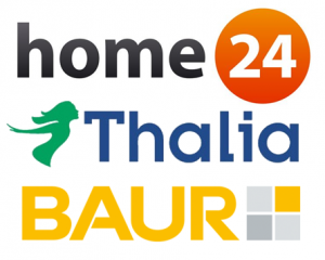 Home24, Thalia, Baur Logos