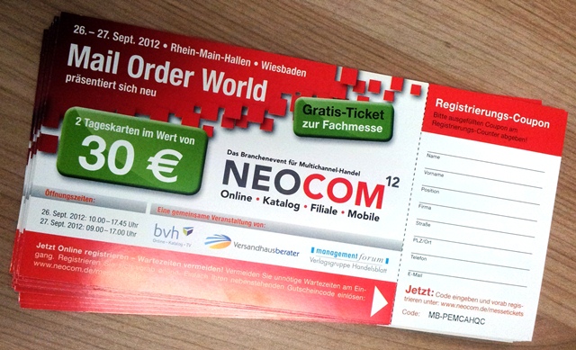 Versandhandelsmesse 2012 Tickets 