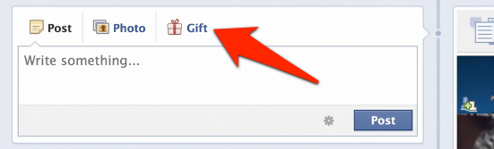 Facebook Gifts Symbol auf der Timeline