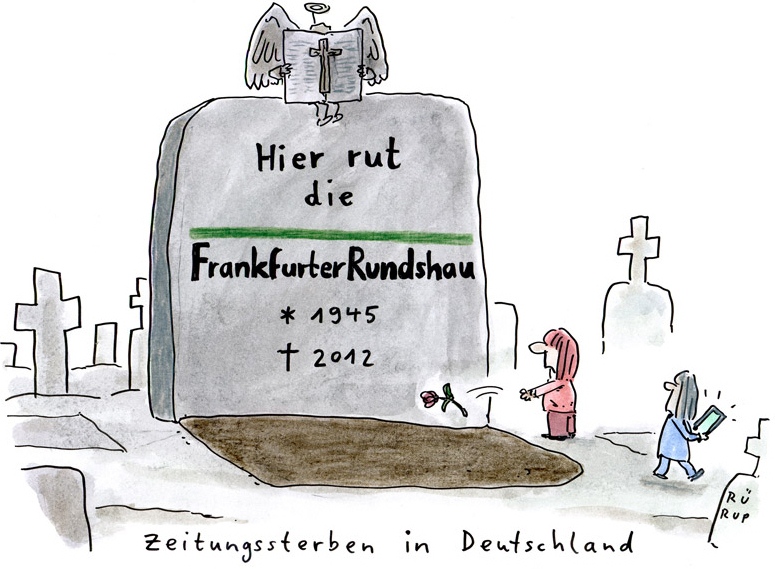 Titelbild der Titanic nach der Insovenz der Frankfurter Rundschau Titelbild der Titanic nach der Insovenz der Frankfurter Rundschau