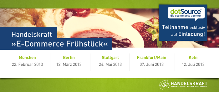 Nächste Woche startet unser E-Commerce Frühstück in München