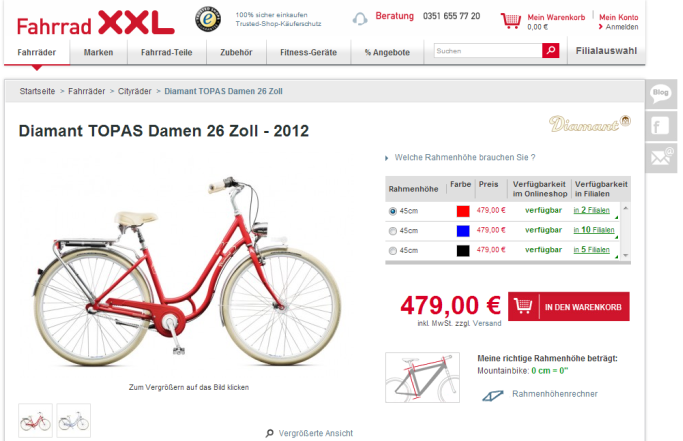 Fahrrad XXL Screenshot