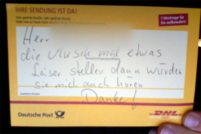 Paket-Zustellung Fail DHL