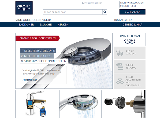 Grohe B2B Shop Niederlande