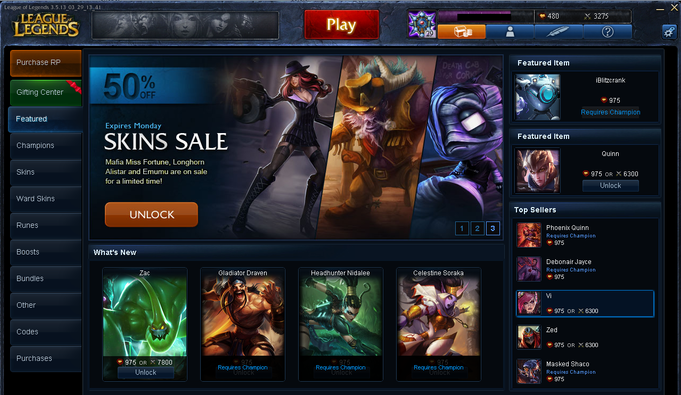 Ingame-Store von League of Legends