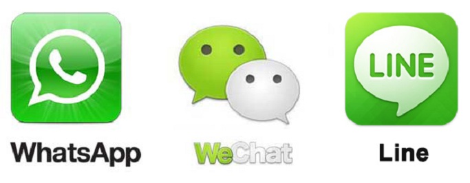  Foto: Whatsapp WeChat und LINE