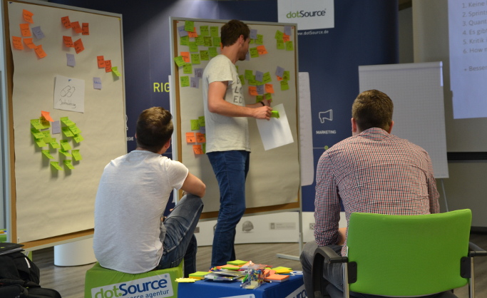 Design-Thinking-Workshop während des Themenblocks 