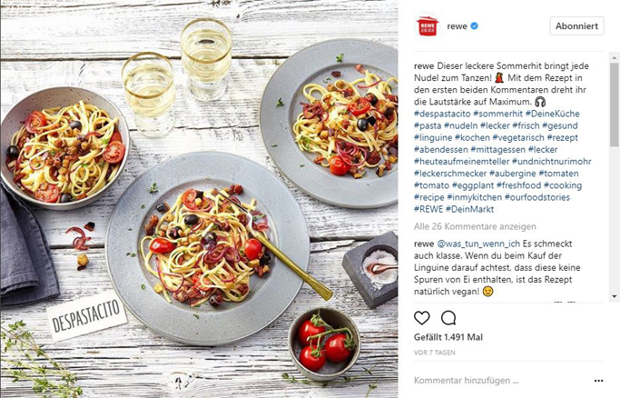 Rewe Content Marketing Instagram