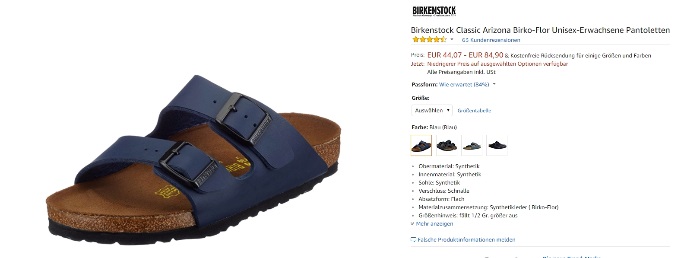 Bald Geschichte: Birkenstock auf Amazon