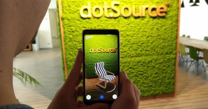 dotsourc emooswand, liegestuhl augmented