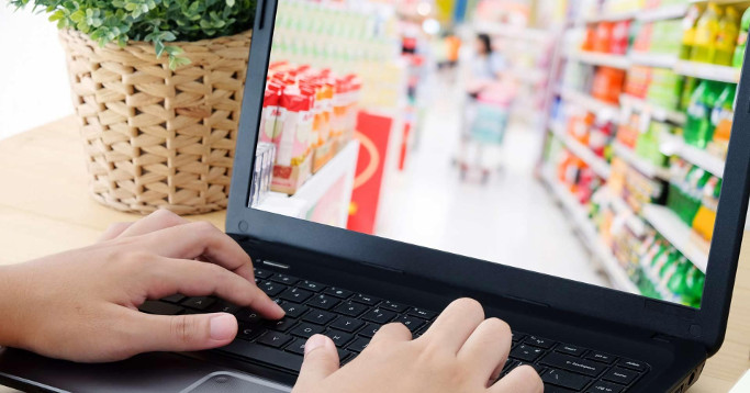 Laptop View Supermarket Netto