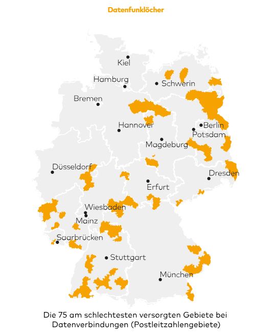 datenfunklöcher deutschalnd, netzausbau, funkloch