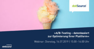 »A/B-Testing – datenbasiert zur Optimierung Ihrer Plattform« [Webinar]