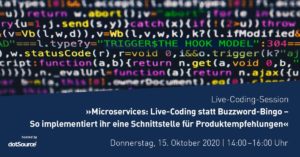 »Microservices: Live-Coding statt Buzzword-Bingo – So implementiert ihr eine Schnittstelle für Produktempfehlungen« [Webinar]