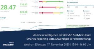 »Business Intelligence mit der SAP Analytics Cloud: Smartes Reporting statt aufwendiger Berichterstattung« [Webinar]