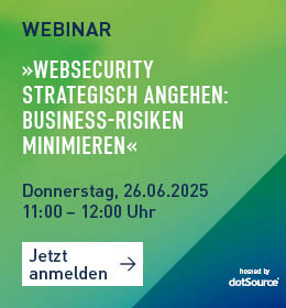 Webinar »»Websecurity strategisch angehen: Business-Risiken minimieren« am 26.06.2025 um 11 Uhr