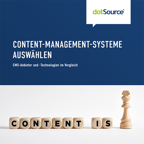 Cover dotSource Whitepaper Content-Management-Systeme auswählen