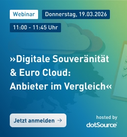 Webinar »Digitale Souveränität & Euro Cloud: Anbieter im Vergleich« am 19.03.2026