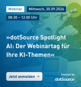 Webinar »dotSource Spotlight: AI« am 30.09.2026